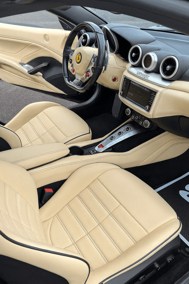 Tesla interior after detailing